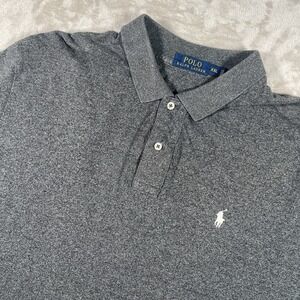 Polo Ralph Lauren Short Sleeve Polo Shirt Mens XXL Gray Cotton White Pony